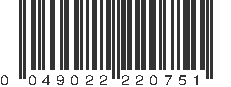 UPC 049022220751