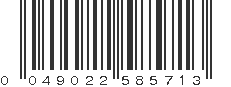 UPC 049022585713