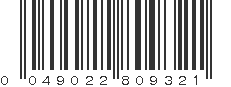 UPC 049022809321