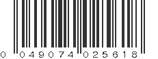 UPC 049074025618