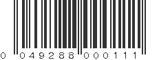 UPC 049288000111