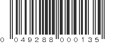 UPC 049288000135