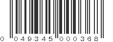 UPC 049345000368