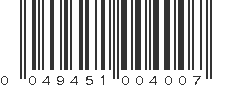 UPC 049451004007