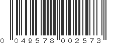 UPC 049578002573