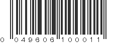 UPC 049606100011