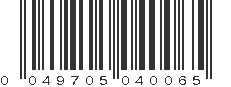 UPC 049705040065