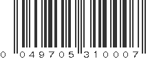 UPC 049705310007