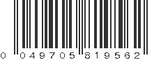 UPC 049705819562