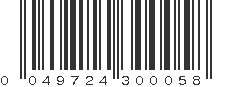 UPC 049724300058