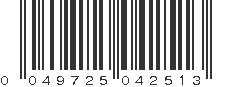 UPC 049725042513