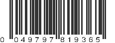 UPC 049797819365
