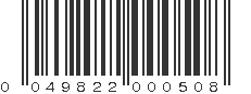 UPC 049822000508