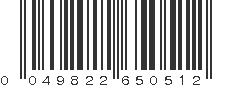 UPC 049822650512