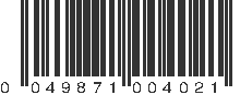 UPC 049871004021