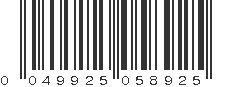 UPC 049925058925