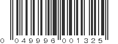 UPC 049996001325