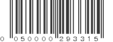 UPC 050000293315