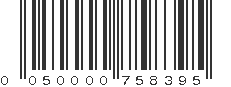 UPC 050000758395