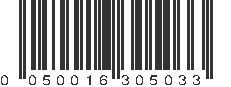 UPC 050016305033