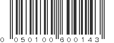 UPC 050100600143