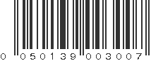 UPC 050139003007