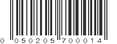 UPC 050205700014