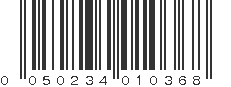 UPC 050234010368