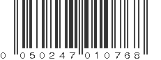 UPC 050247010768