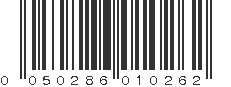 UPC 050286010262