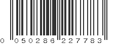 UPC 050286227783