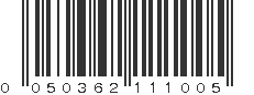 UPC 050362111005