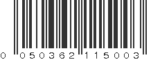 UPC 050362115003