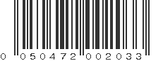 UPC 050472002033