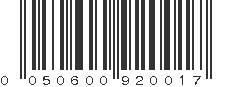 UPC 050600920017