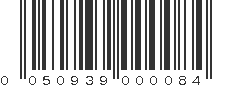 UPC 050939000084