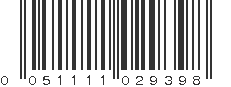 UPC 051111029398