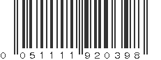 UPC 051111920398