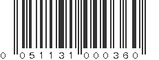 UPC 051131000360