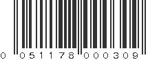 UPC 051178000309