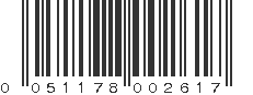 UPC 051178002617