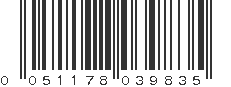 UPC 051178039835