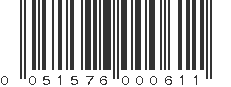 UPC 051576000611