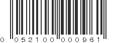 UPC 052100000961