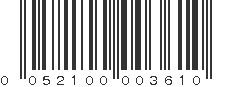 UPC 052100003610