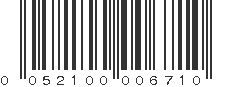 UPC 052100006710