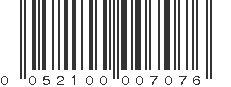 UPC 052100007076