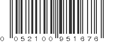 UPC 052100951676