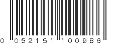 UPC 052151100986