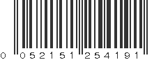 UPC 052151254191